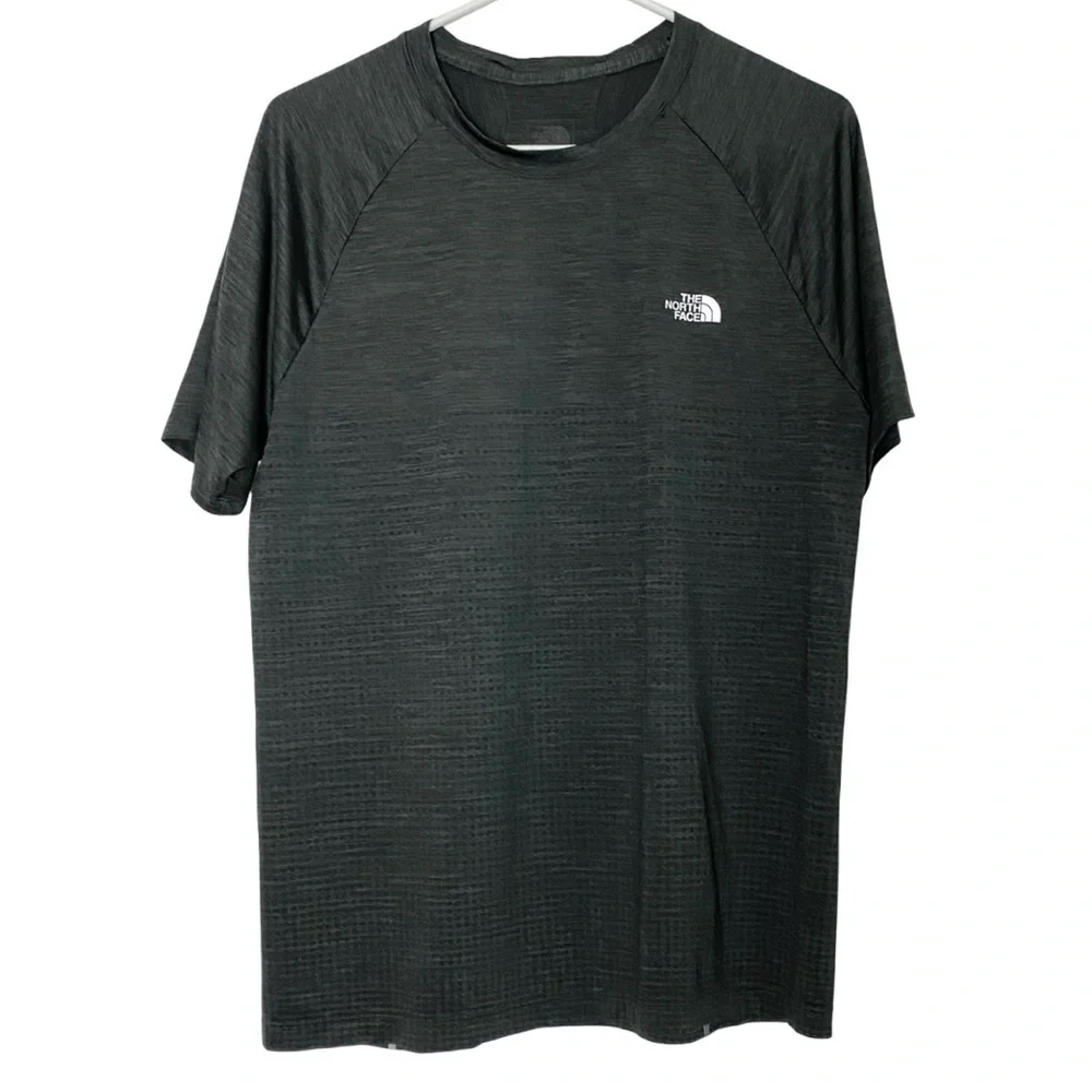 The North Face Flight Series Shirt Mens Size Large Gray Black Short Sleeve Crew